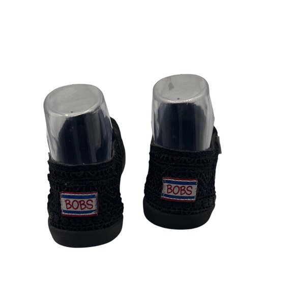 Skechers BOBS Size 7 Crochet Slip-On Flats Memory Foam Black - Picture 8 of 9